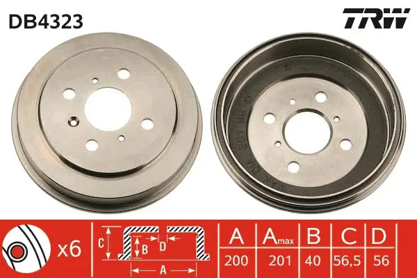 Brake Drum DB4323 - TRW