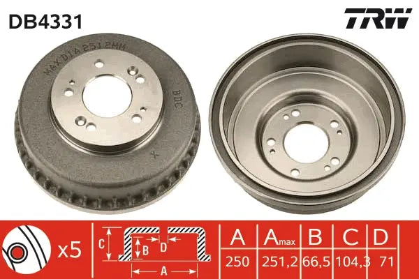 Brake Drum DB4331 - TRW