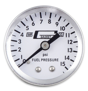 Fuel Pressure Gauge 0 - 15 PSI MRG1561 - Mr Gasket - Gauges - Mr Gasket