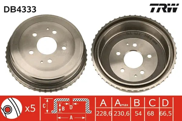 Brake Drum DB4333 - TRW
