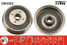 Brake Drum DB4383 - TRW