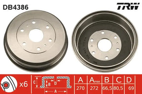 Brake Drum DB4386 - TRW