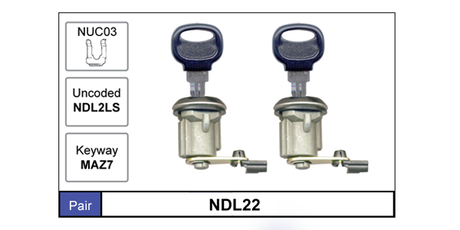 Door Locks pair NDL22 - Nice Products | Universal Auto Spares