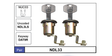 Door Locks pair NDL33 - Nice Products | Universal Auto Spares