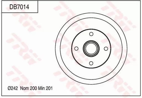 Brake Drum DB7014 - TRW