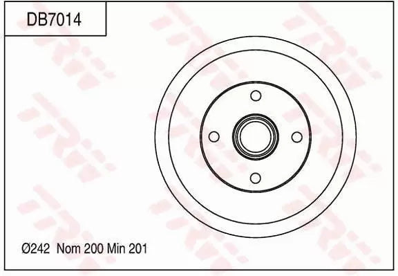 Brake Drum DB7014 - TRW