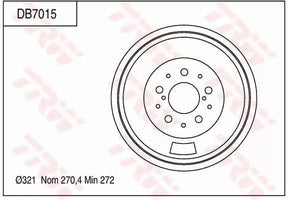 Brake Drum DB7015 - TRW