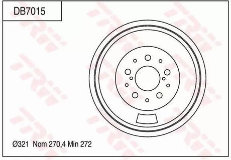 Brake Drum DB7015 - TRW