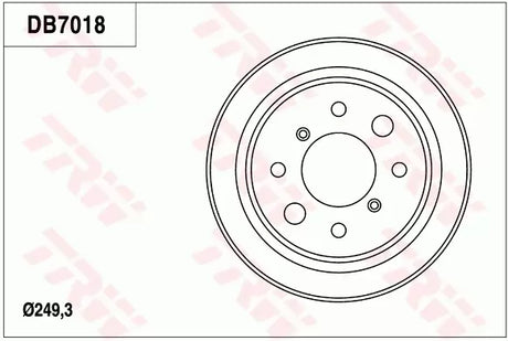 Brake Drum DB7018 - TRW