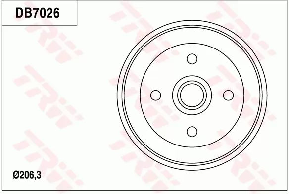 Brake Drum DB7026 - TRW
