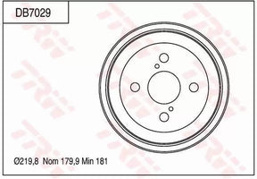 Brake Drum DB7029 - TRW