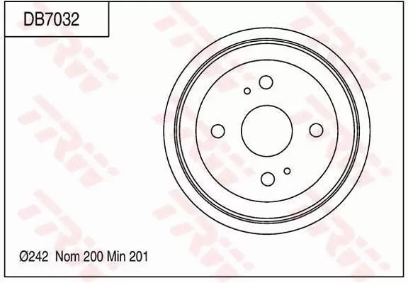 Brake Drum DB7032 - TRW