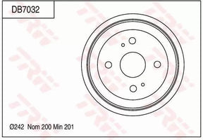 Brake Drum DB7032 - TRW