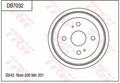 Brake Drum DB7032 - TRW