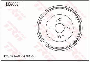 Brake Drum DB7033 - TRW