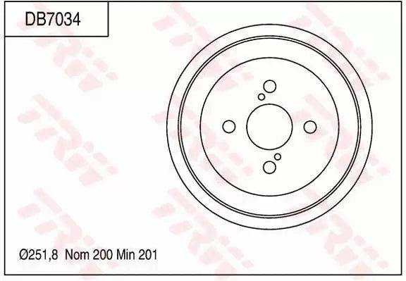 Brake Drum DB7034 - TRW