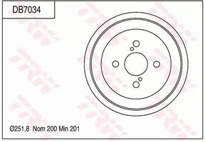 Brake Drum DB7034 - TRW