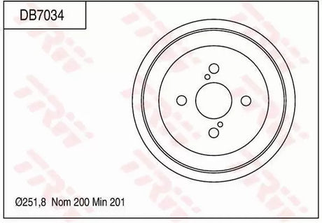 Brake Drum DB7034 - TRW