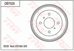 Brake Drum DB7035 - TRW
