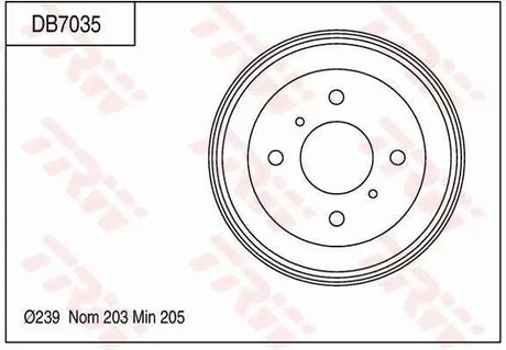 Brake Drum DB7035 - TRW