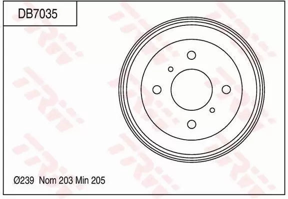 Brake Drum DB7035 - TRW