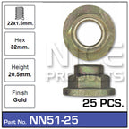 Hub-Nut NN51-25 - Nice Products | Universal Auto Spares