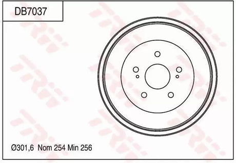 Brake Drum DB7037 - TRW