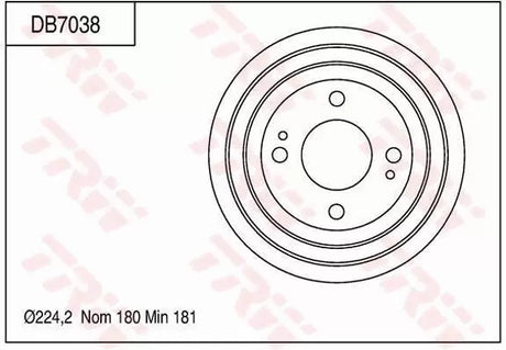 Brake Drum DB7038 - TRW