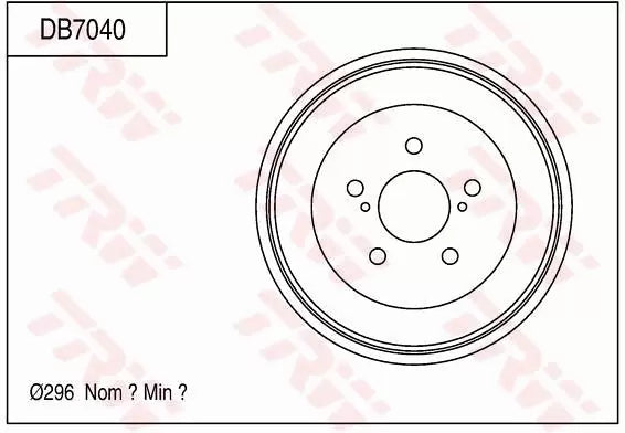 Brake Drum DB7040 - TRW
