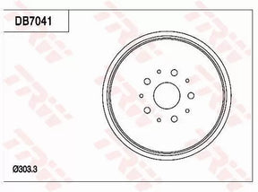 Brake Drum DB7041 - TRW