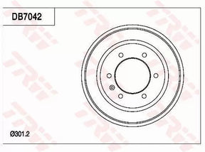 Brake Drum DB7042 - TRW