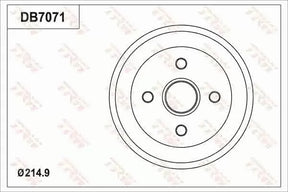Brake Drum DB7071 - TRW