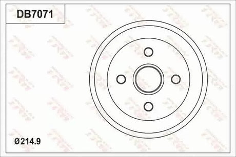 Brake Drum DB7071 - TRW