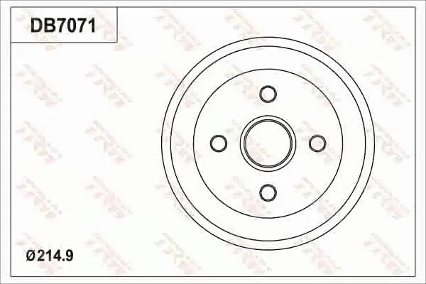 Brake Drum DB7071 - TRW