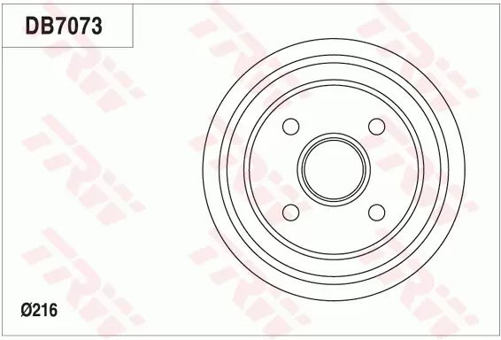 Brake Drum DB7073 - TRW