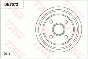Brake Drum DB7073 - TRW