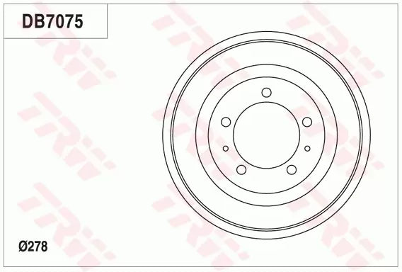 Brake Drum DB7075 - TRW