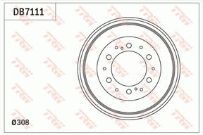 Brake Drum DB7111 - TRW