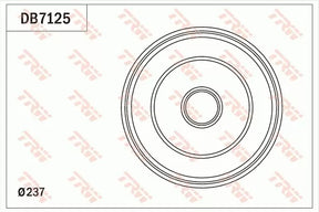Brake Drum DB7125 - TRW