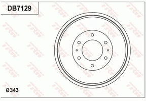 Brake Drum DB7129 - TRW