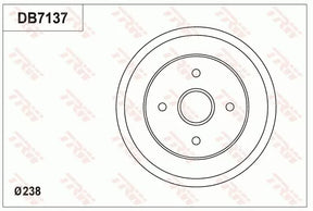 Brake Drum DB7137 - TRW