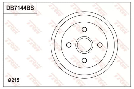 Brake Drum DB7144BS - TRW
