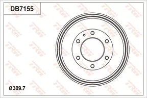 Brake Drum DB7185 - TRW