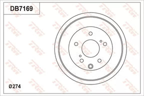 Brake Drum DB7169 - TRW