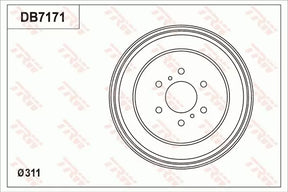Brake Drum DB7171 - TRW