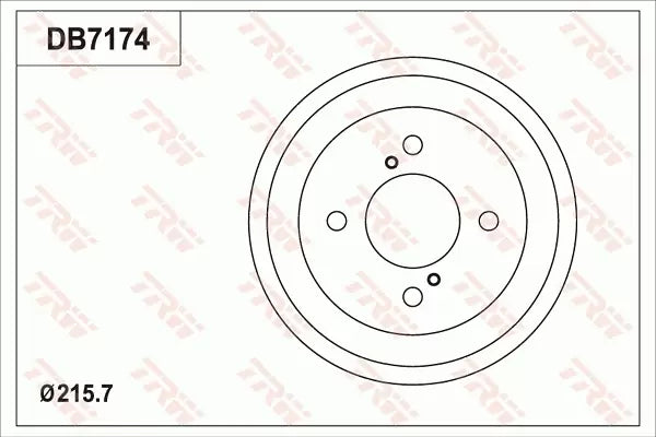 Brake Drum DB7174 - TRW