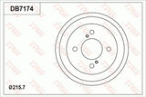 Brake Drum DB7174 - TRW