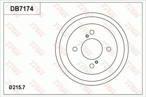 Brake Drum DB7174 - TRW