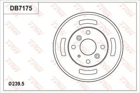 Brake Drum DB7175 - TRW