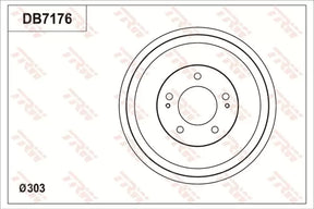 Brake Drum DB7176 - TRW